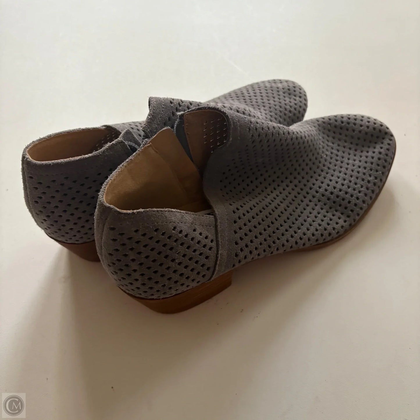 Boots Ankle Heels By Lucky Brand In Grey, Size: 9.5