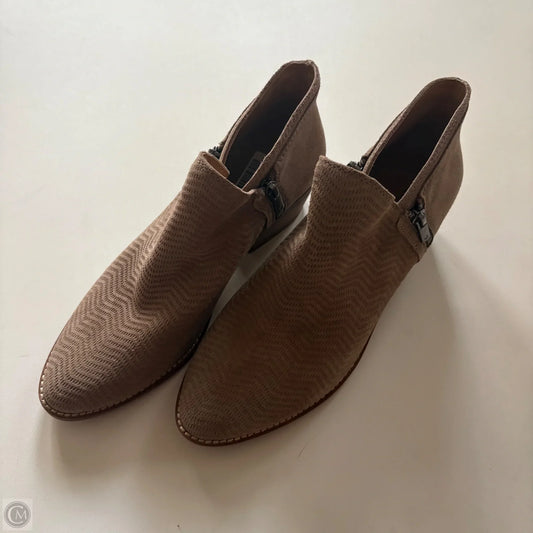 Boots Ankle Heels By Lucky Brand In Brown, Size: 9.5