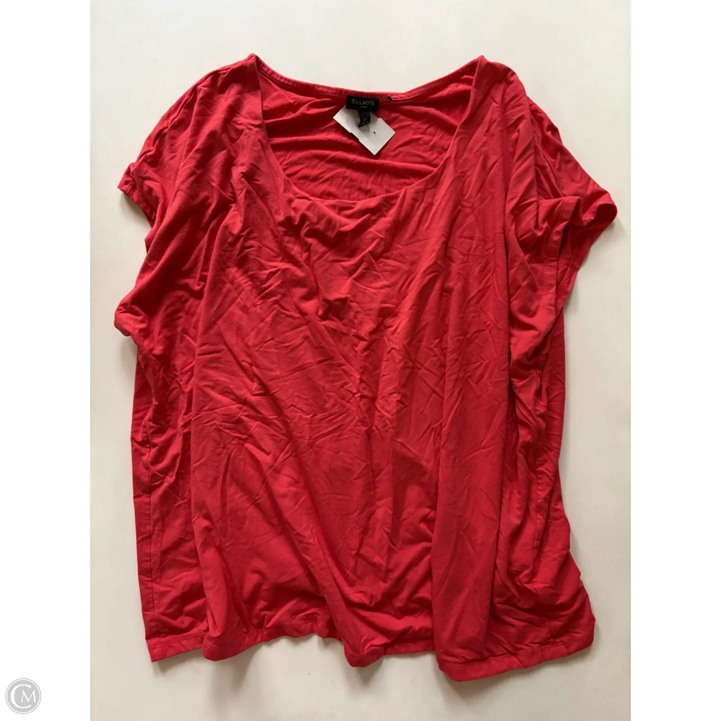 Top Short Sleeve By Talbots In Orange, Size: 3x