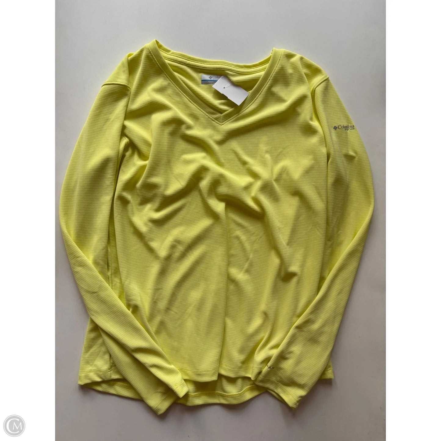 Athletic Top Long Sleeve Crewneck By Columbia In Yellow, Size: Xl