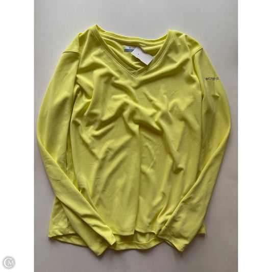 Athletic Top Long Sleeve Crewneck By Columbia In Yellow, Size: Xl