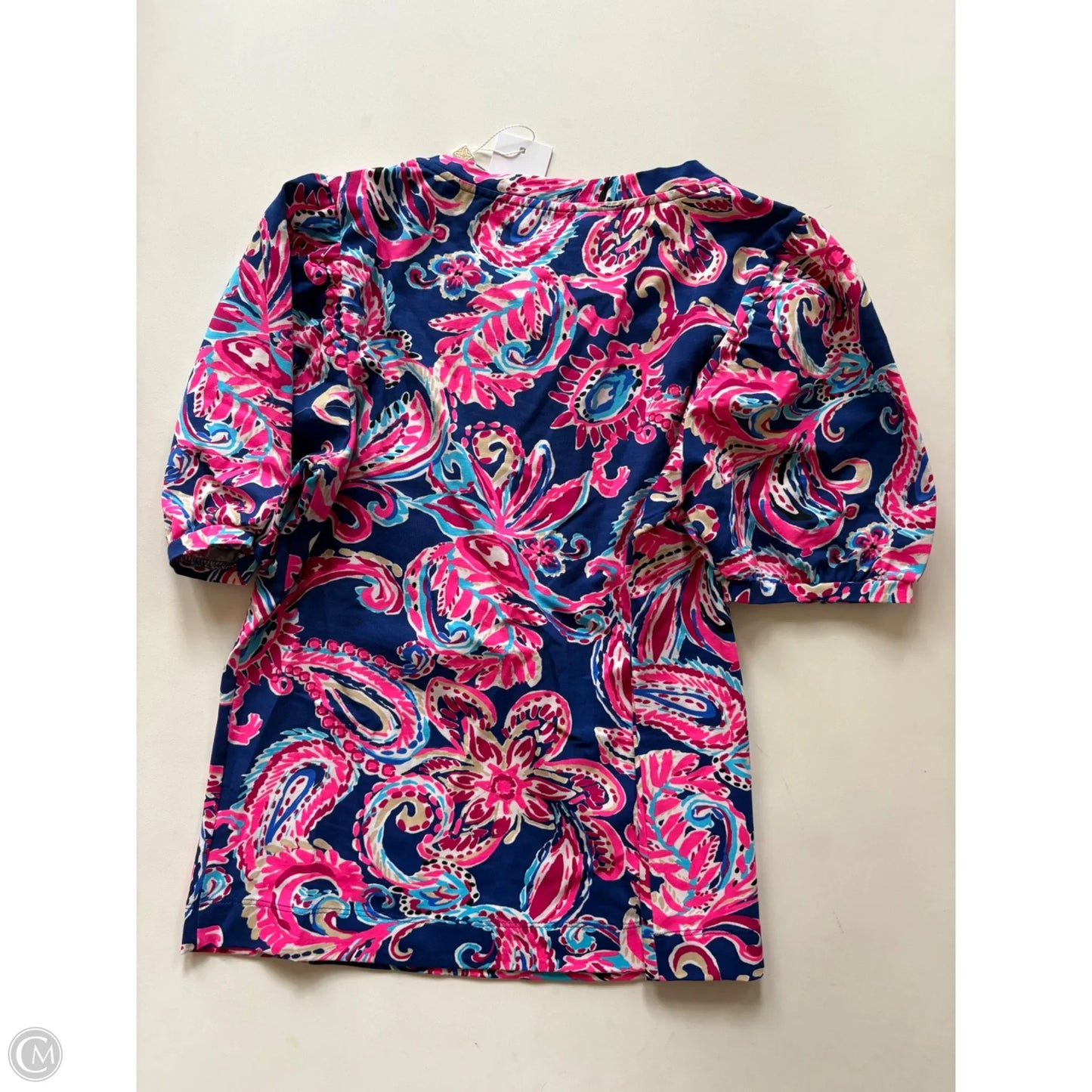 Top Short Sleeve Designer By Lilly Pulitzer In Multi-colored, Size: S