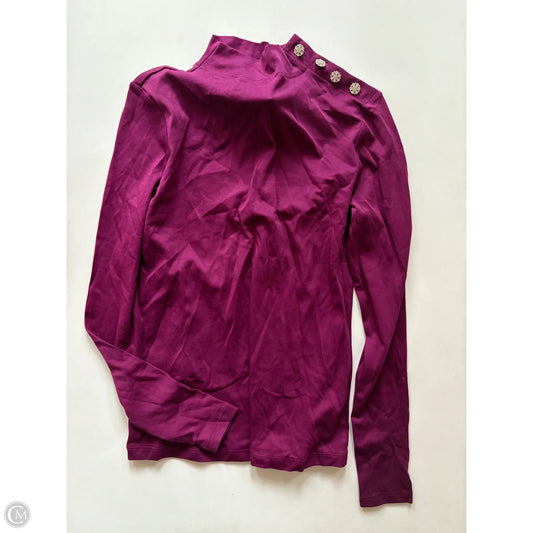 Top Long Sleeve By Ann Taylor In Purple, Size: Xs