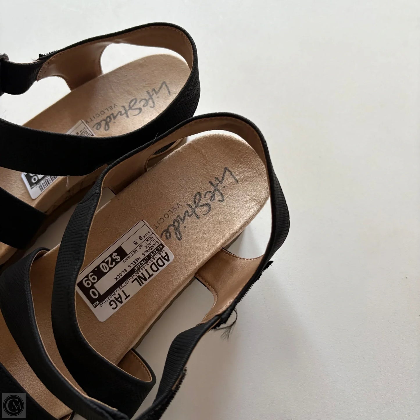 Sandals Heels Block By Life Stride In Black, Size: 9.5