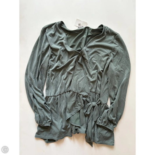 Blouse Long Sleeve By Lucky Brand In Green, Size: M