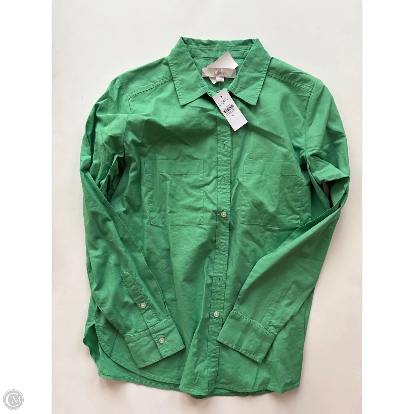 Top Long Sleeve By Loft In Green, Size: S