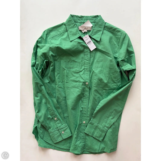 Top Long Sleeve By Loft In Green, Size: S