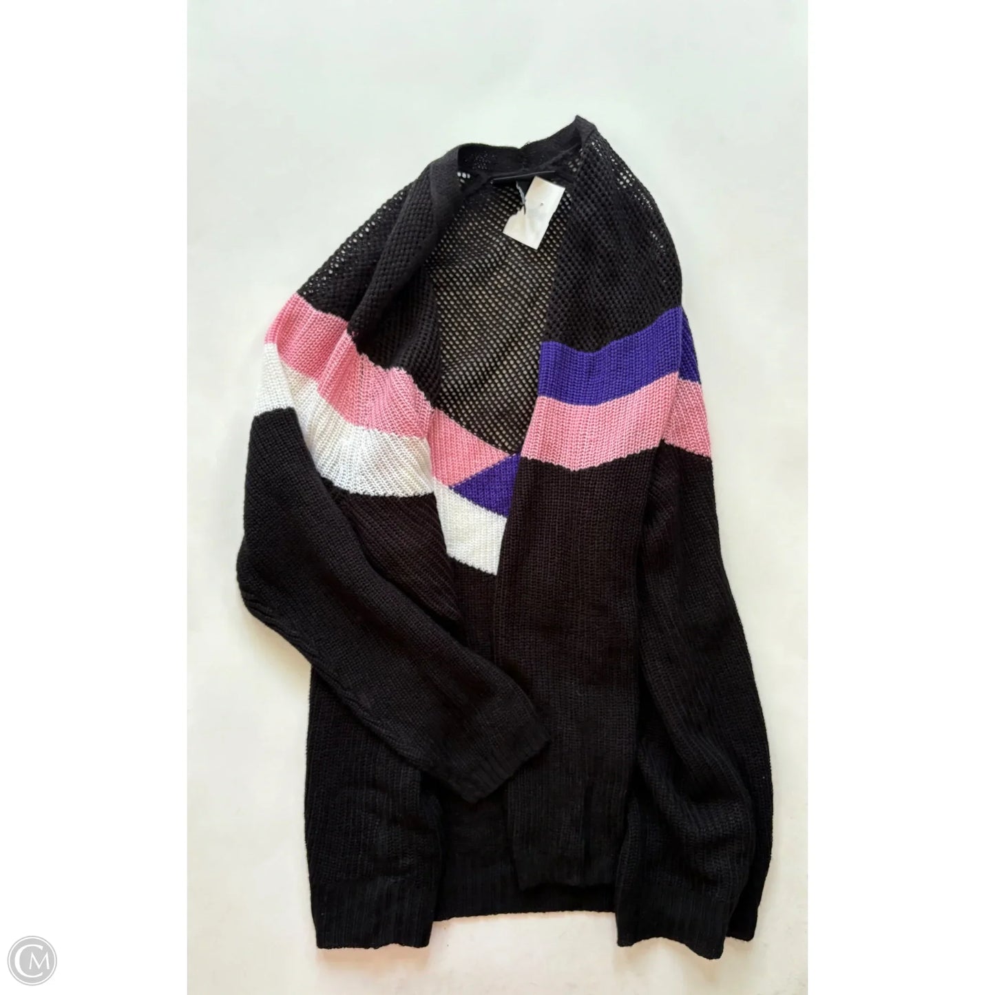 Sweater Cardigan By Lane Bryant In Striped Pattern, Size: L