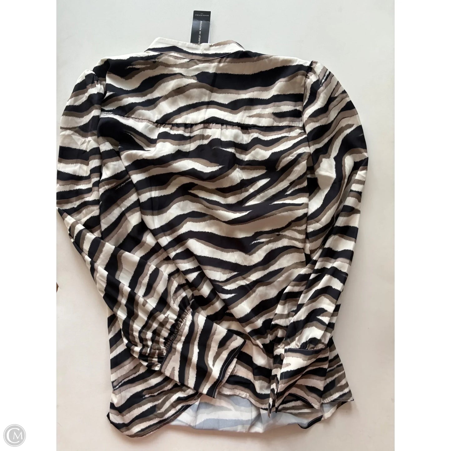 Blouse Long Sleeve By Banana Republic In Animal Print, Size: 2x