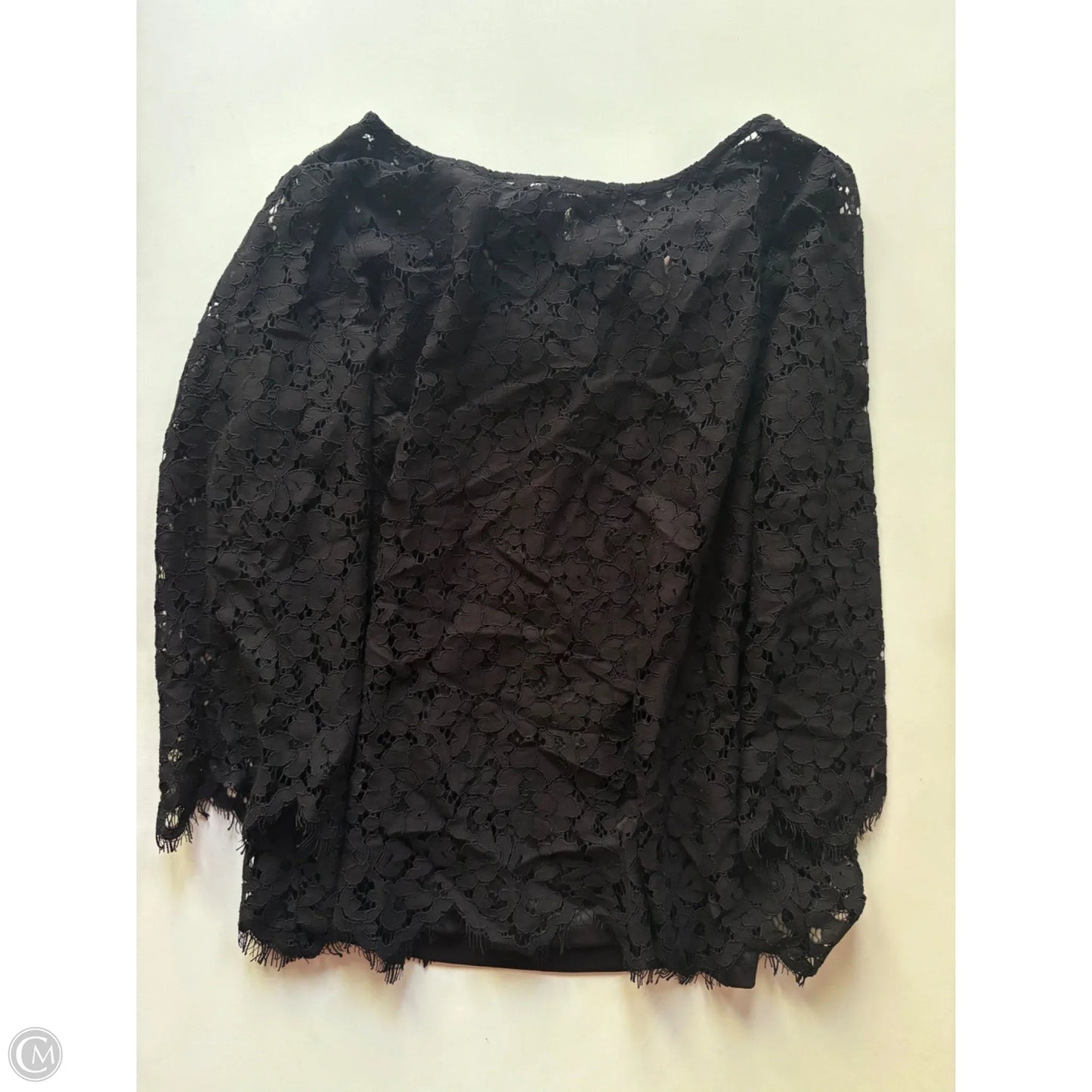 Top Long Sleeve By Rafaella In Black, Size: M