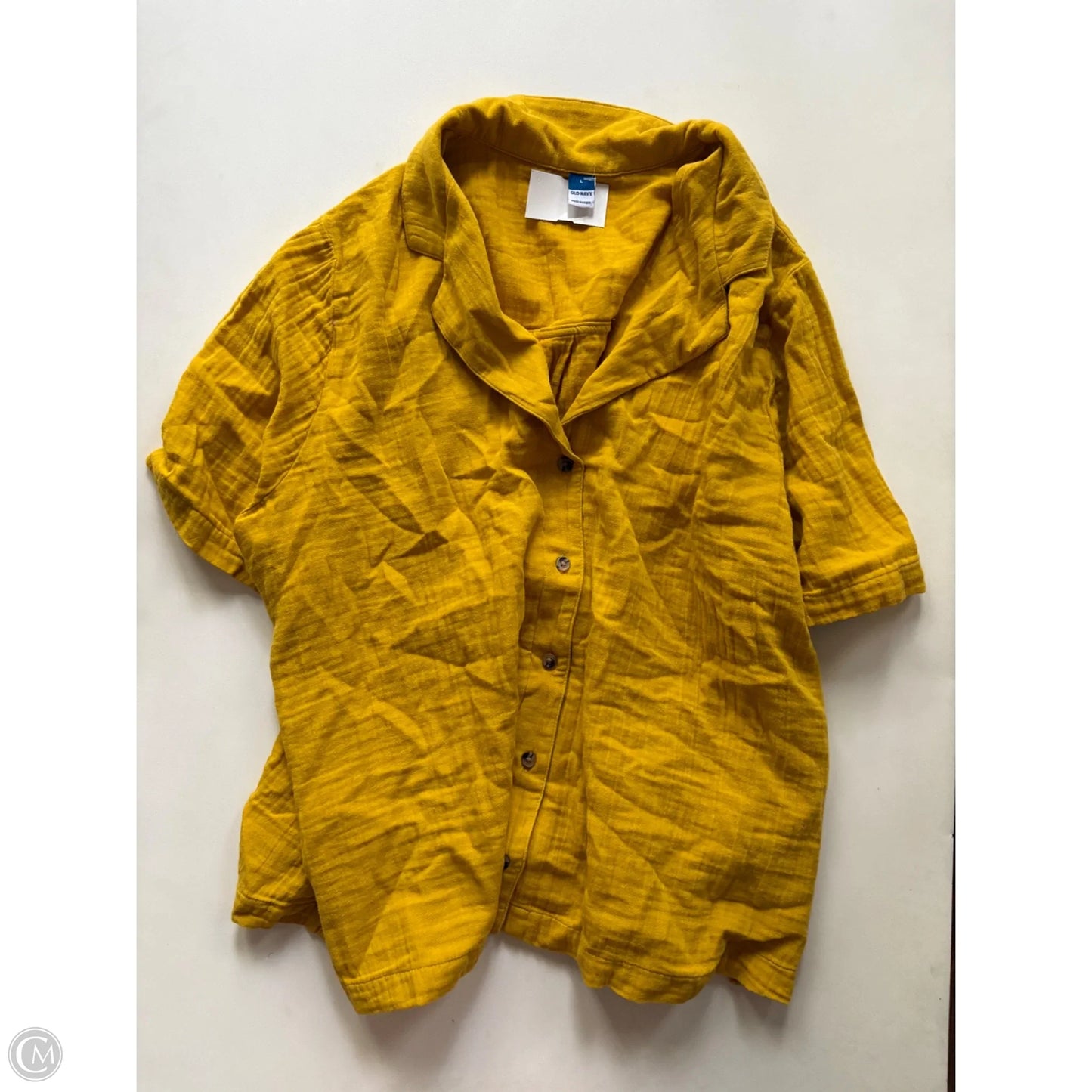 Top Short Sleeve By Old Navy In Yellow, Size: L