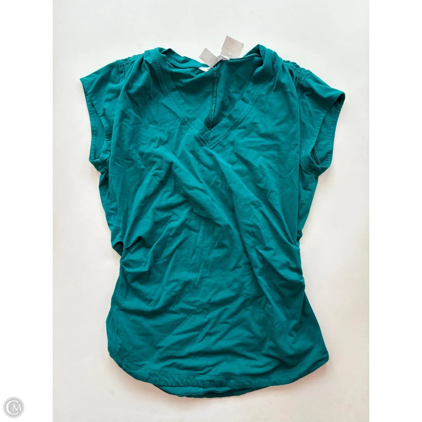 Athletic Top Short Sleeve By Athleta In Green, Size: S