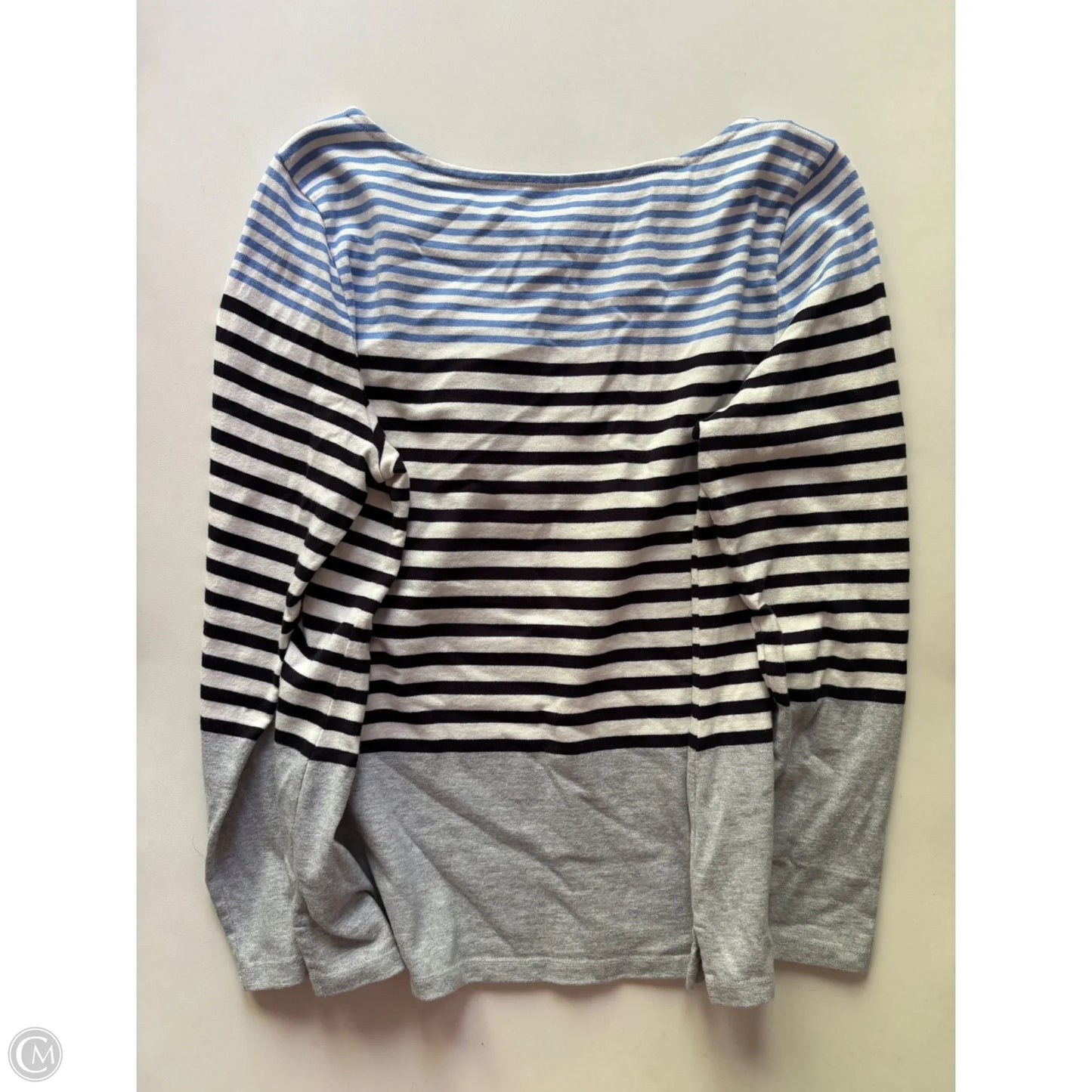 Top Long Sleeve By Talbots In Striped Pattern, Size: Lp