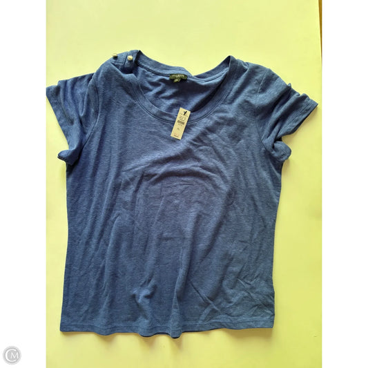 Top Short Sleeve By Talbots In Blue, Size: Lp
