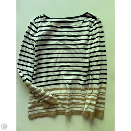 Top Long Sleeve By Talbots In Striped Pattern, Size: Lp