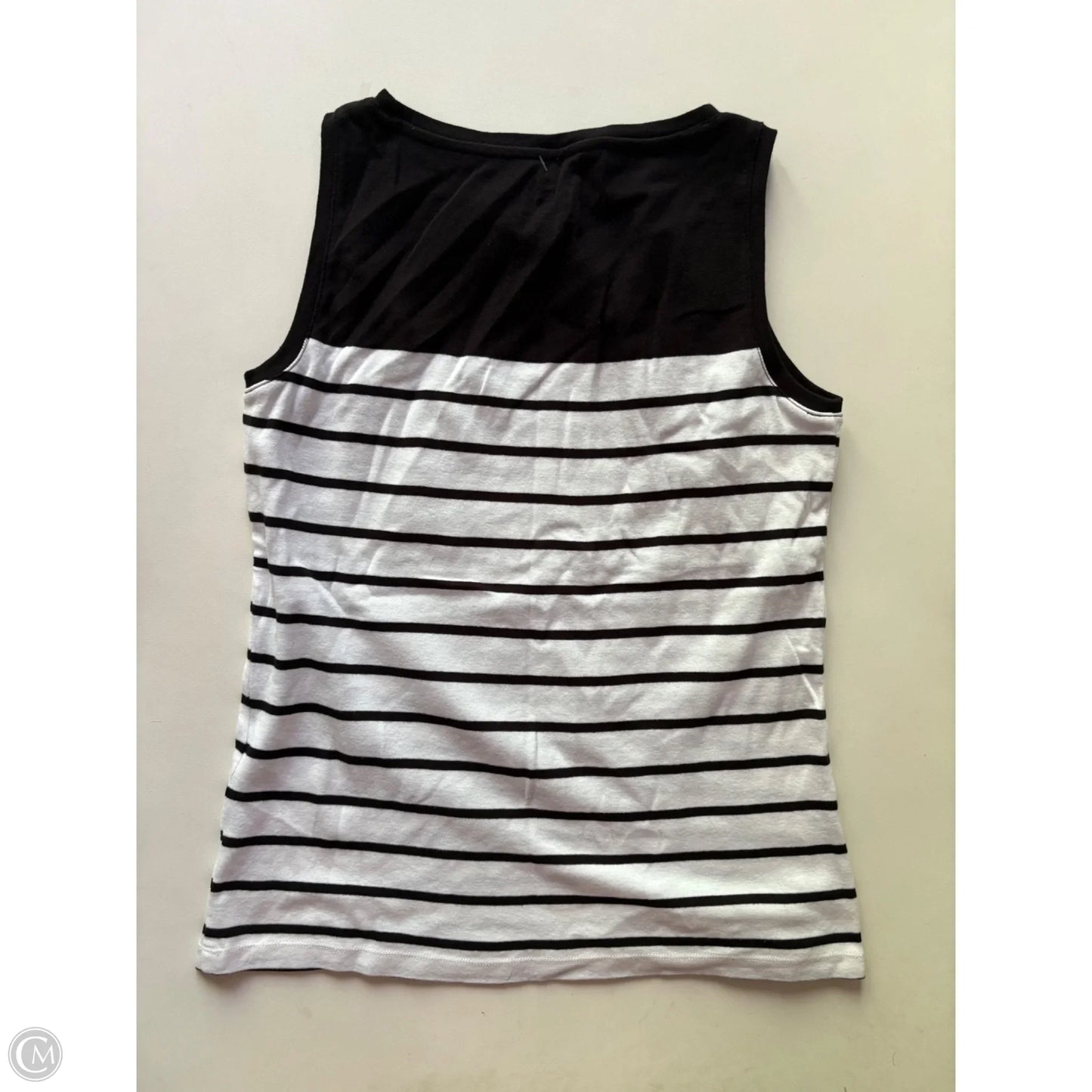 Top Sleeveless By Talbots In Striped Pattern, Size: Mp