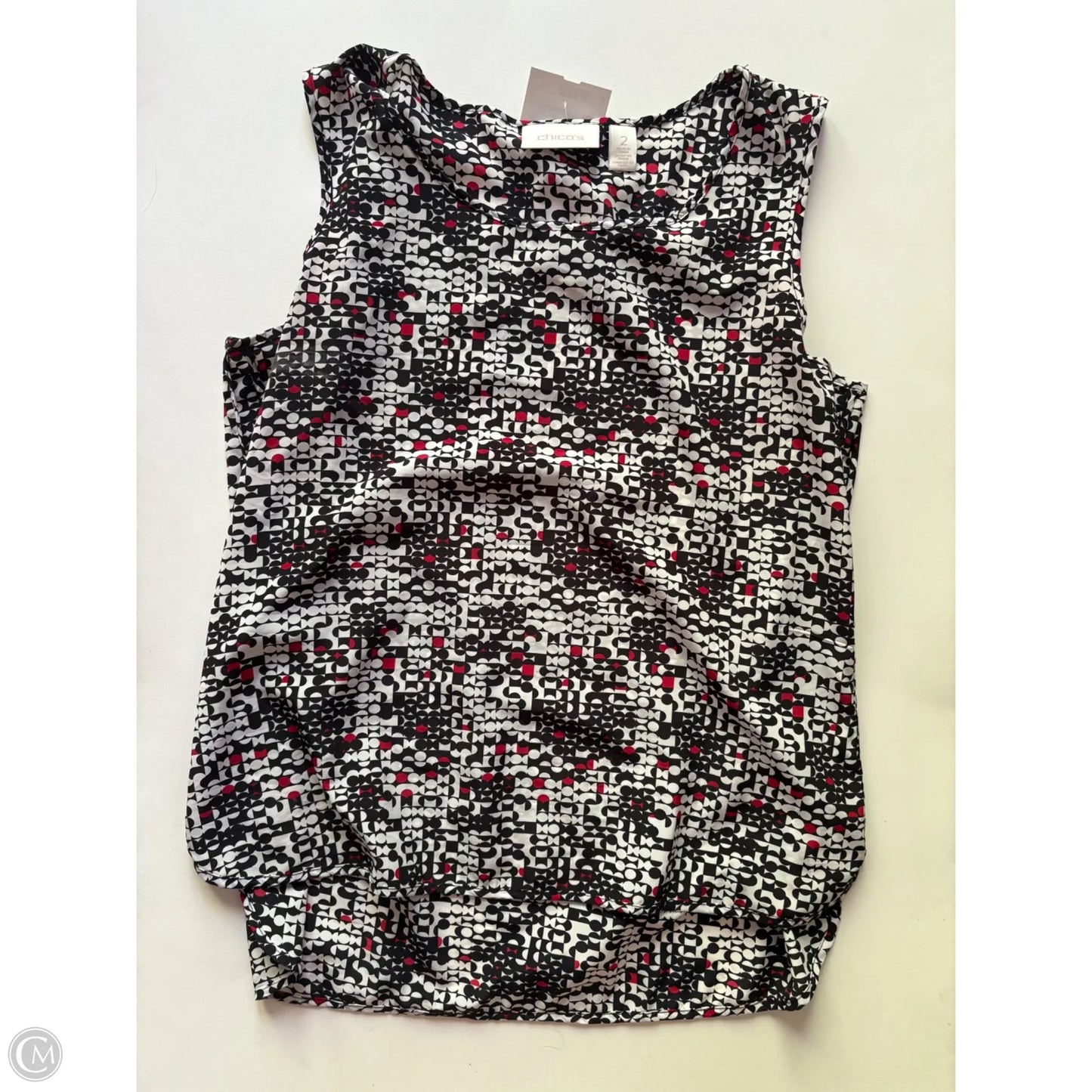 Blouse Long Sleeve By Chicos In Multi-colored, Size: L