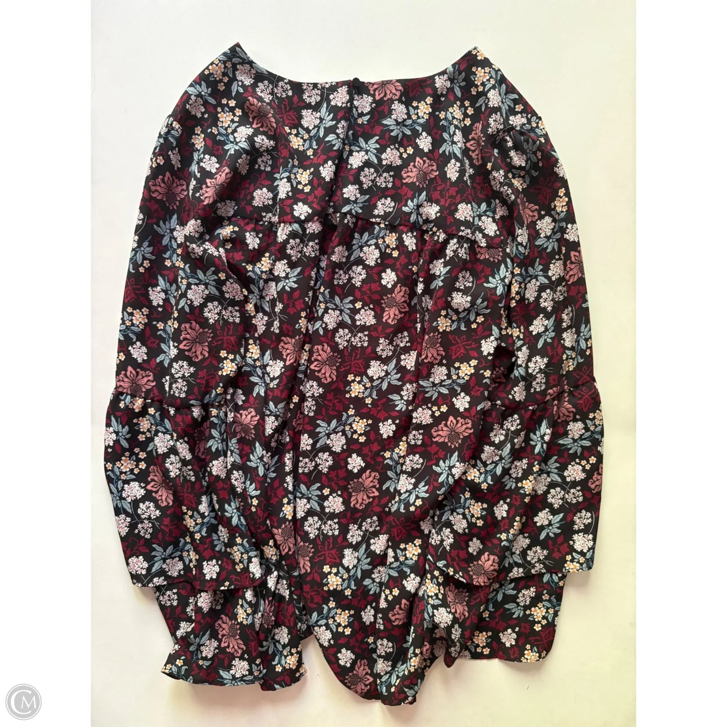 Blouse Long Sleeve By Loft In Floral Print, Size: L