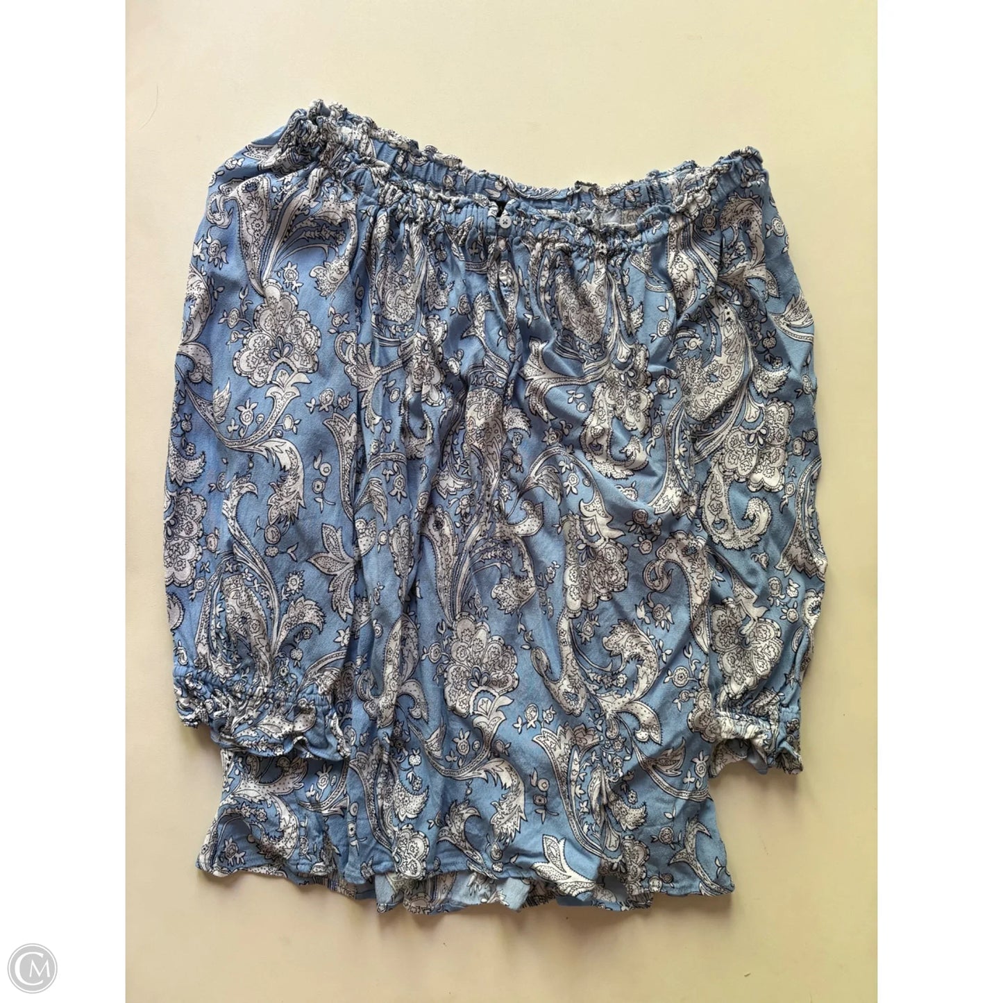 Blouse Long Sleeve By Talbots In Blue, Size: Xl