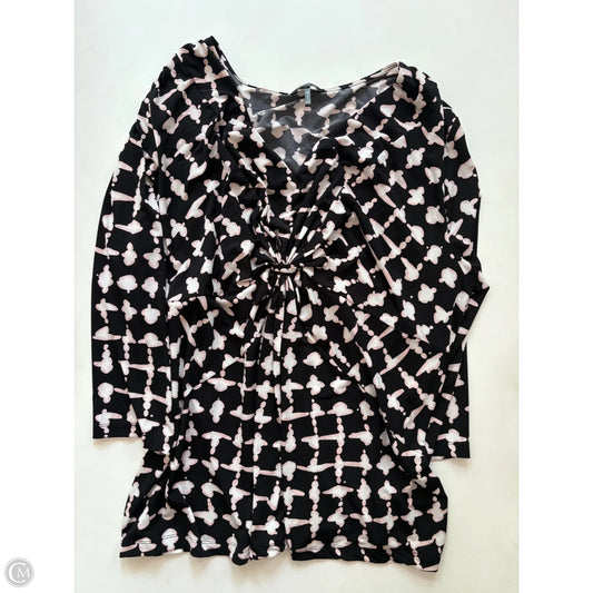 Top Long Sleeve By Daisy Fuentes In Black, Size: 2x