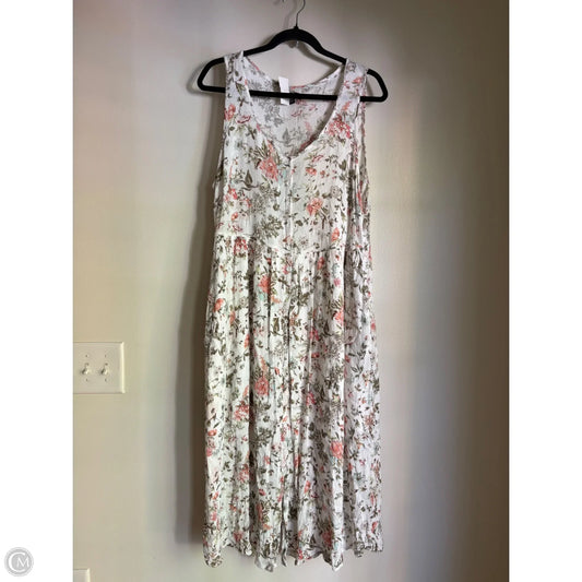 Dress Casual Midi By Frye In Floral Print, Size: 2x