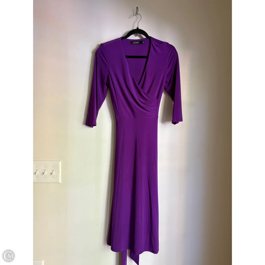 Dress Work By Ralph Lauren Black Label In Purple, Size: S