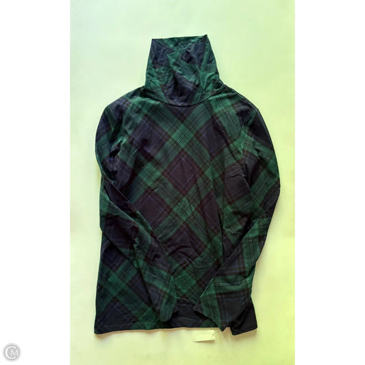 Top Long Sleeve By Talbots In Plaid Pattern, Size: L