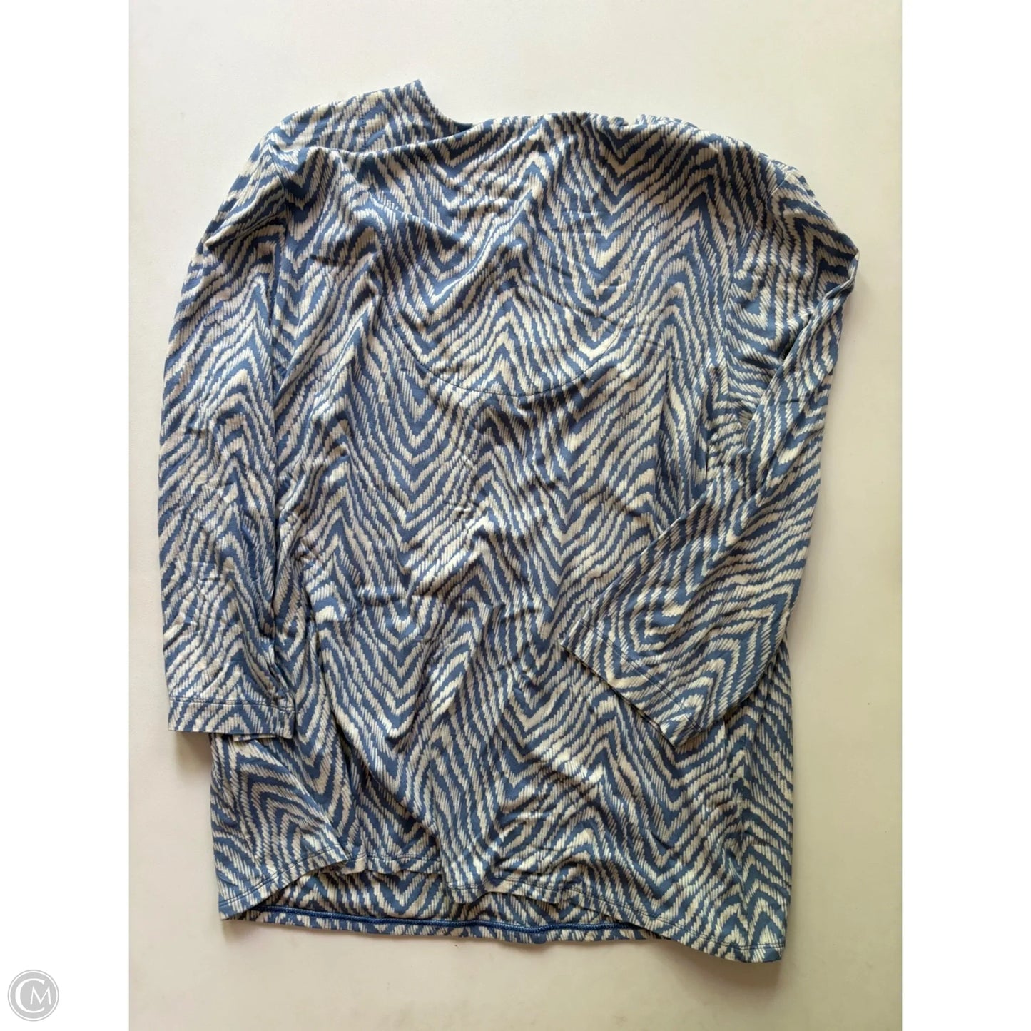 Top Long Sleeve By Chicos In Blue, Size: L