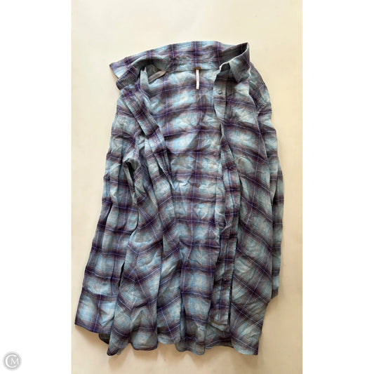 Top Long Sleeve By We The Free In Plaid Pattern, Size: S