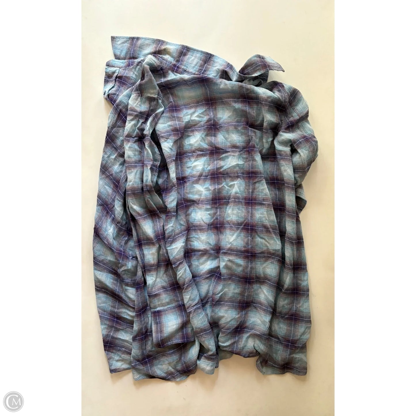 Top Long Sleeve By We The Free In Plaid Pattern, Size: S