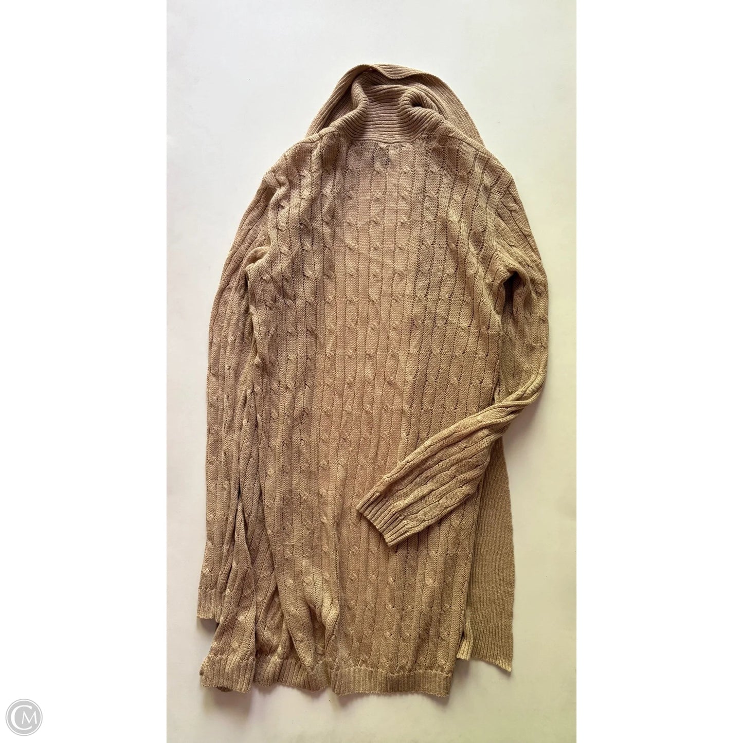 Sweater Cardigan By Ralph Lauren Black Label In Tan, Size: M
