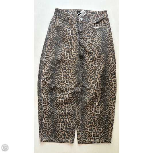Jeans Wide Leg By Ashley Mason In Animal Print, Size: 4