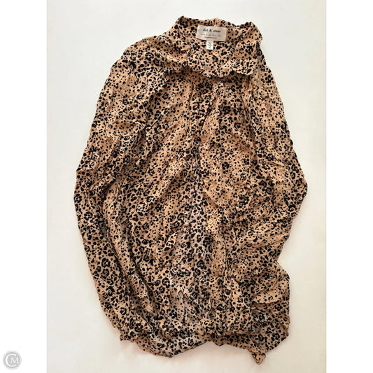 Top Long Sleeve By Cloth & Stone In Animal Print, Size: Xl