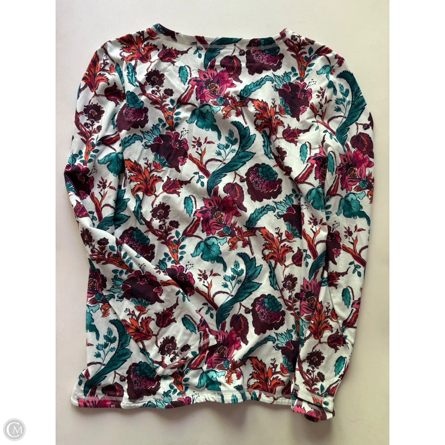 Top Long Sleeve By Talbots In Floral Print, Size: Xl