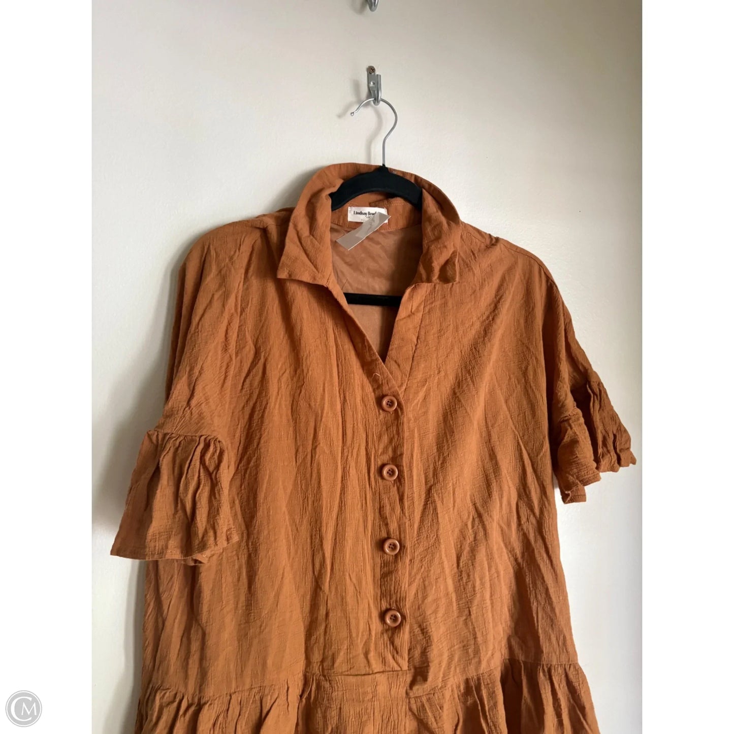Dress Casual Short By Lindsay Brooke In Brown, Size: S