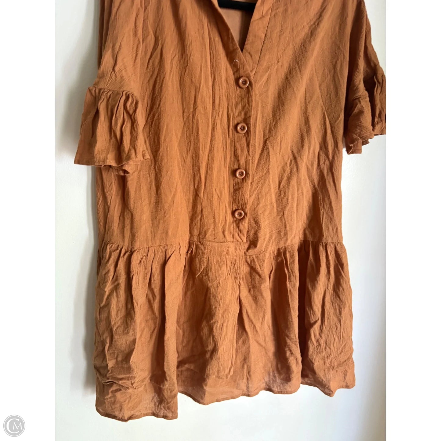 Dress Casual Short By Lindsay Brooke In Brown, Size: S