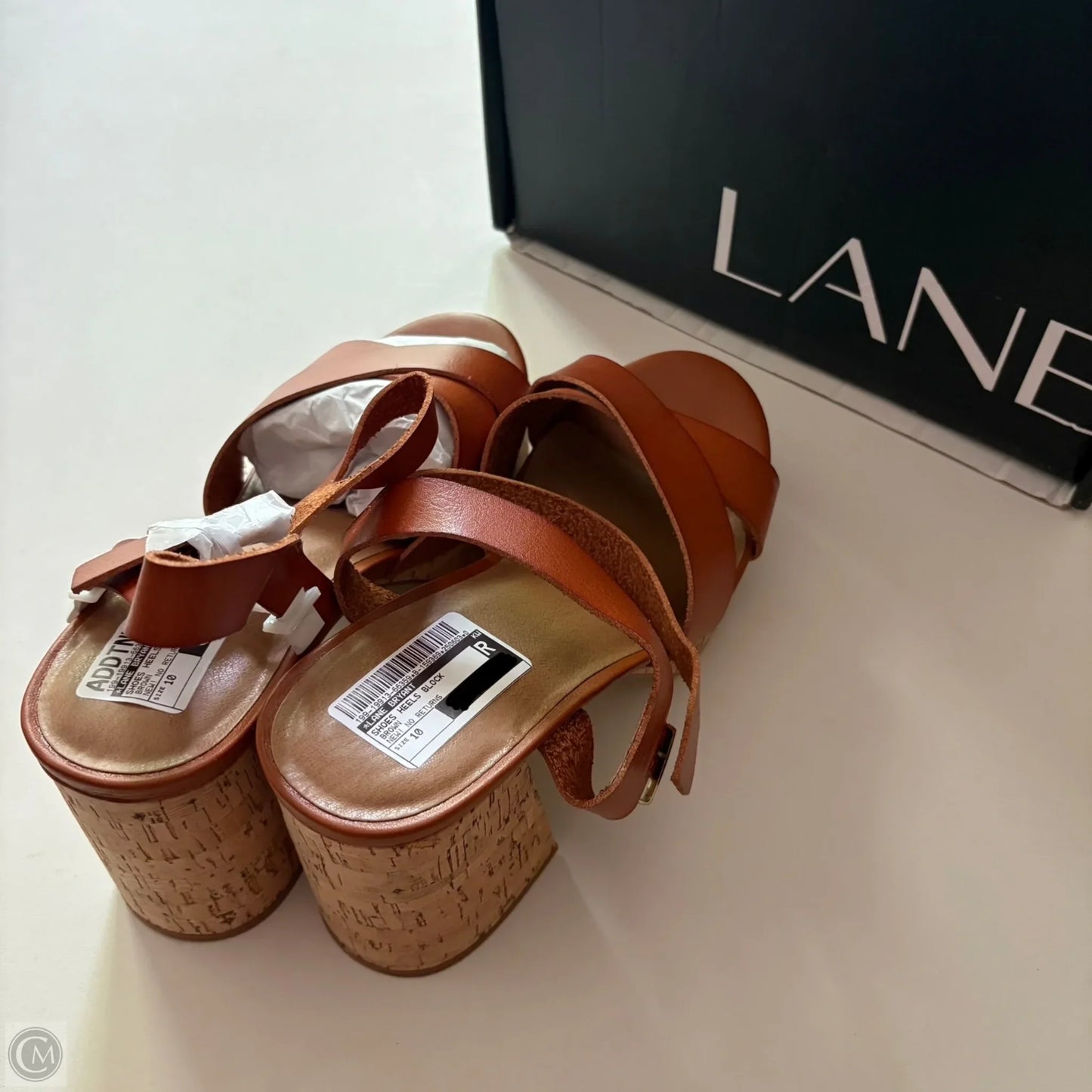 Shoes Heels Block By Lane Bryant In Brown, Size: 10