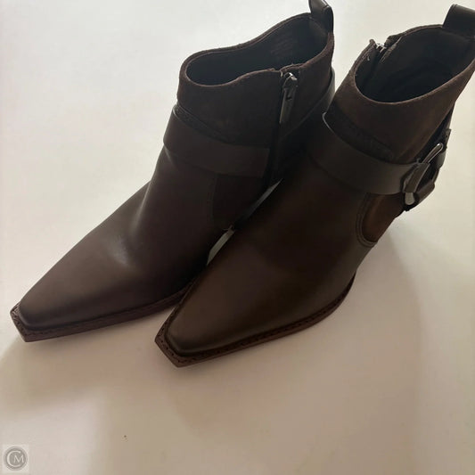 Boots Ankle Heels By Vince Camuto In Brown, Size: 8