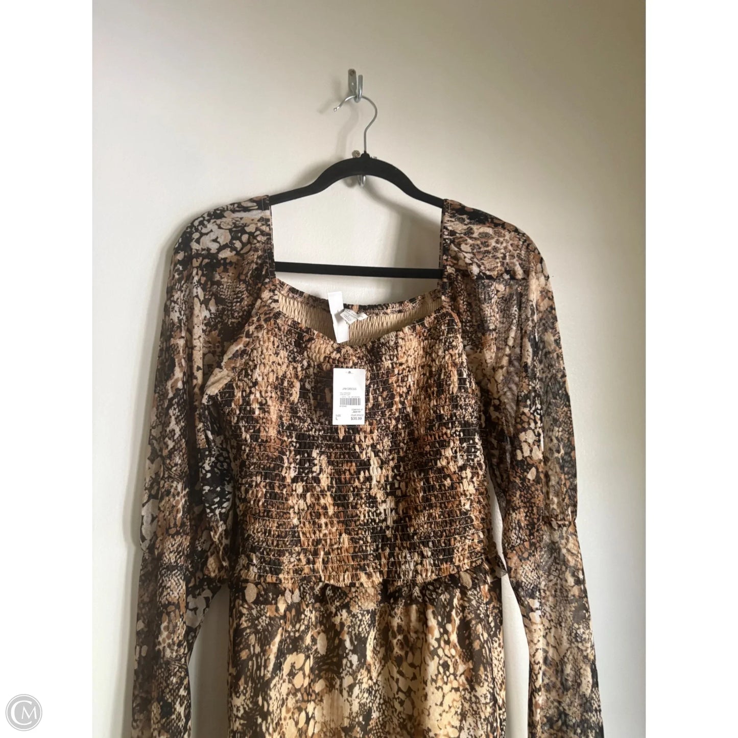 Dress Casual Midi By Cato In Animal Print, Size: L