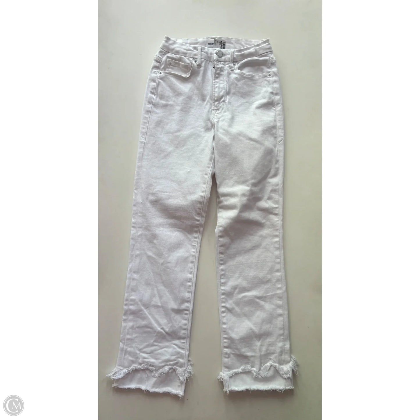 Jeans Straight By Good American In White, Size: 4