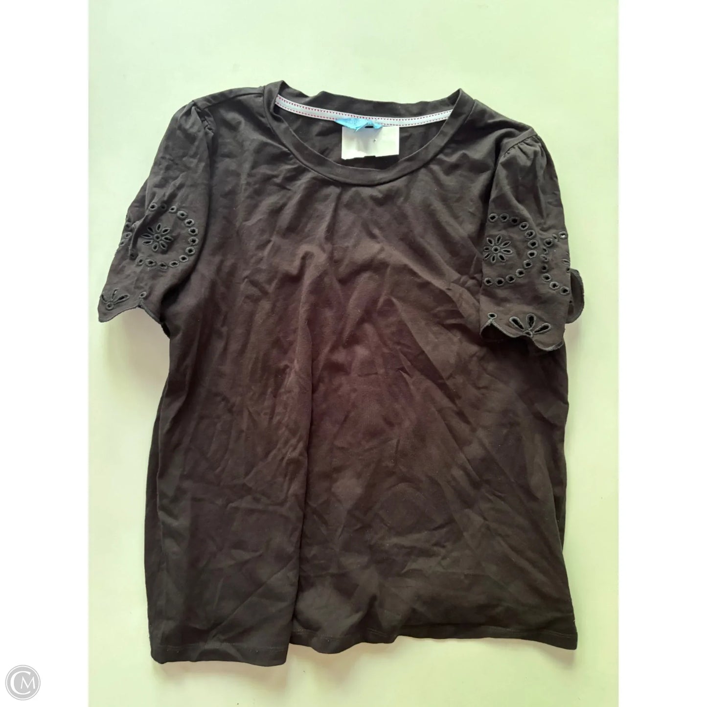 Top Short Sleeve By Draper James In Black, Size: L