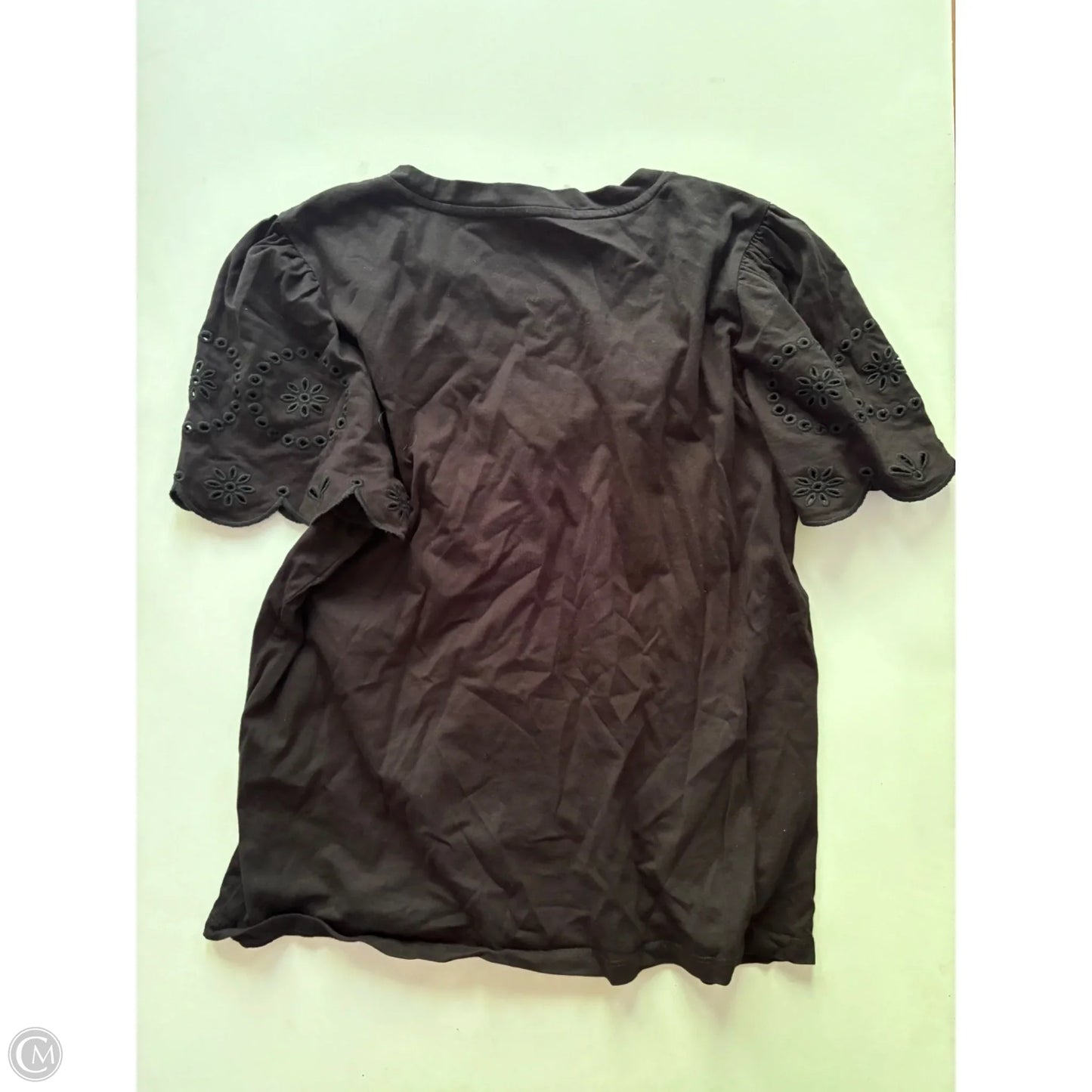 Top Short Sleeve By Draper James In Black, Size: L