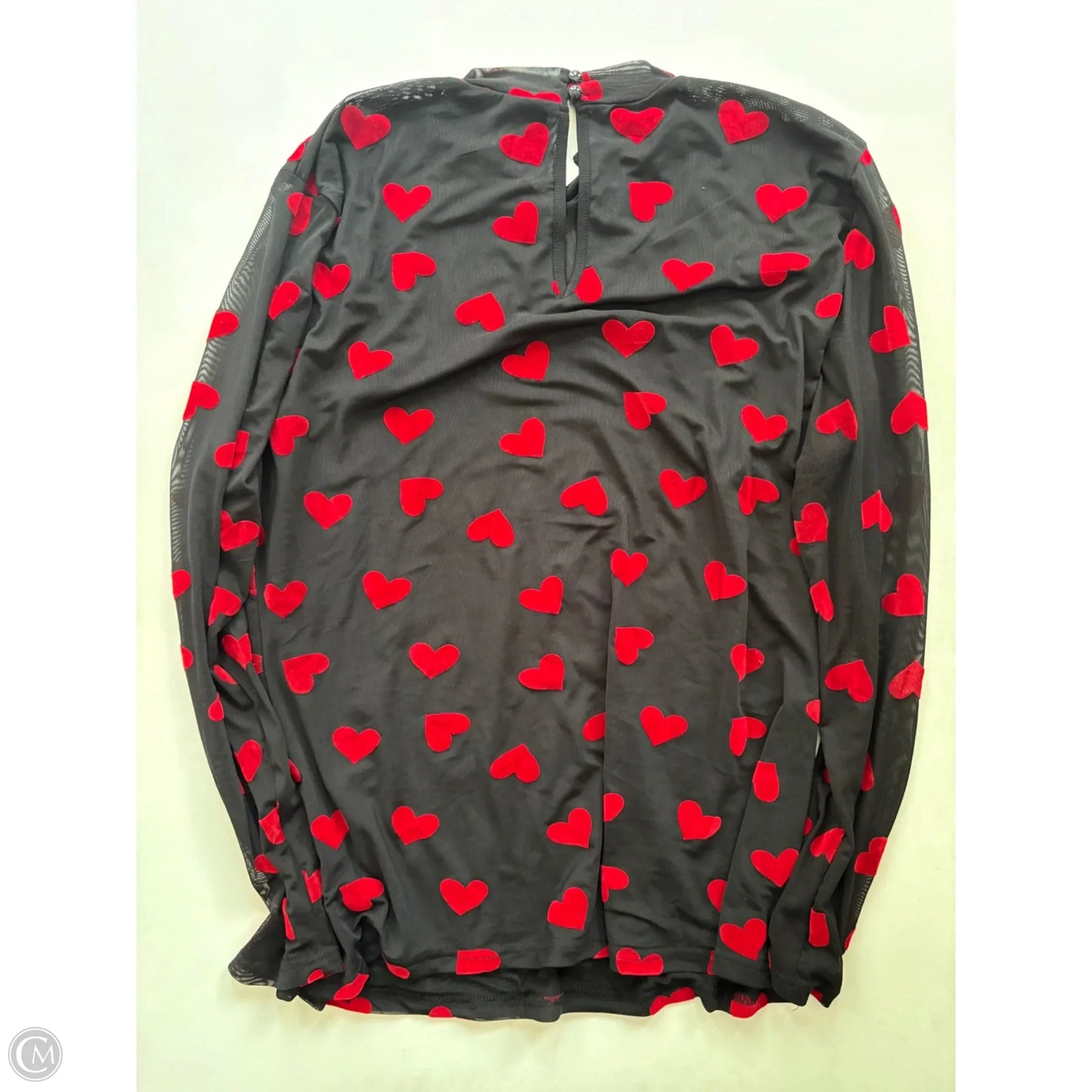 Blouse Long Sleeve By New York And Co In Black & Red, Size: 2x