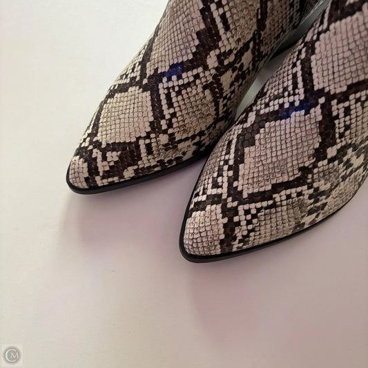 Boots Ankle Heels By zby In Animal Print, Size: 8