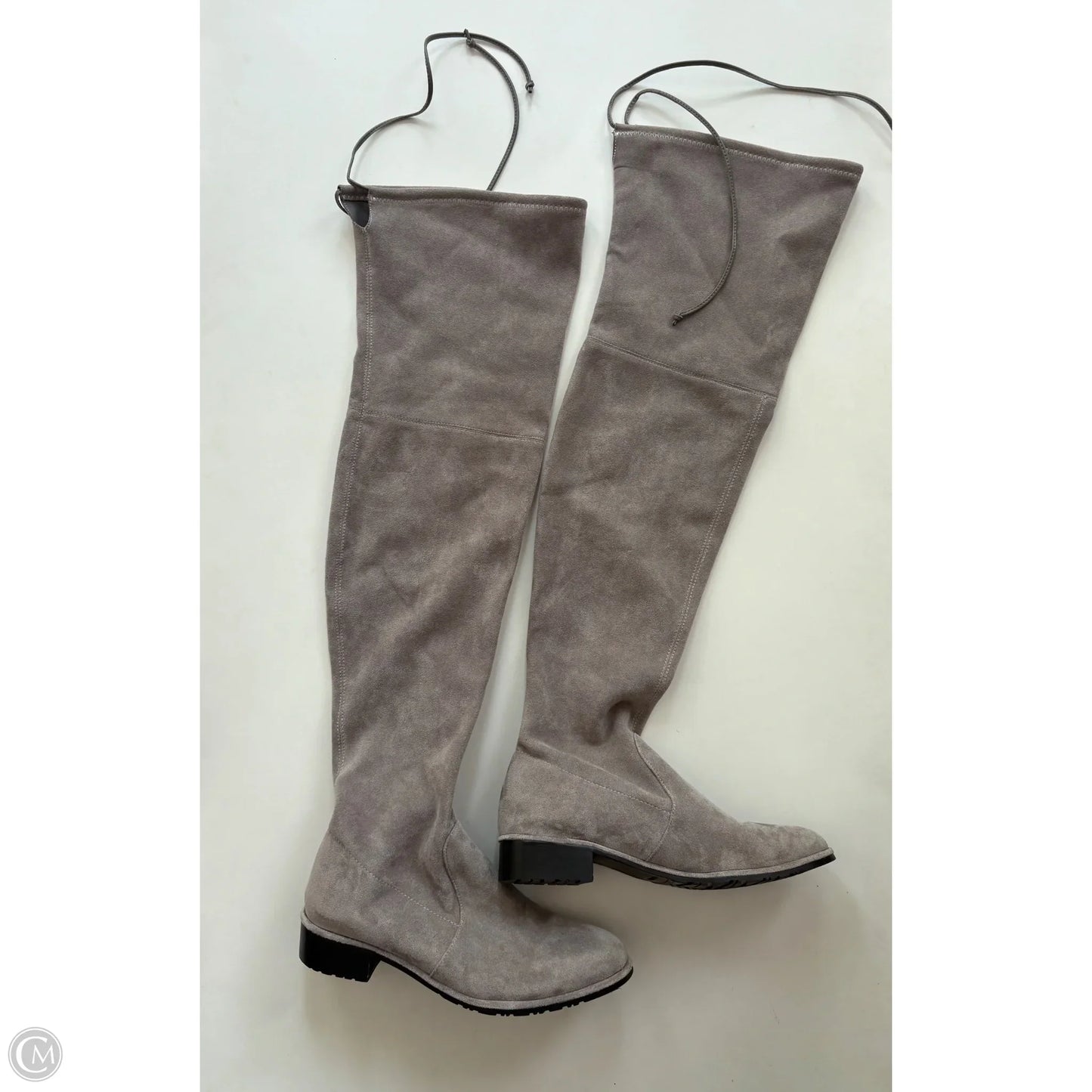 Boots Designer By Stuart Weitzman In Grey, Size: 9