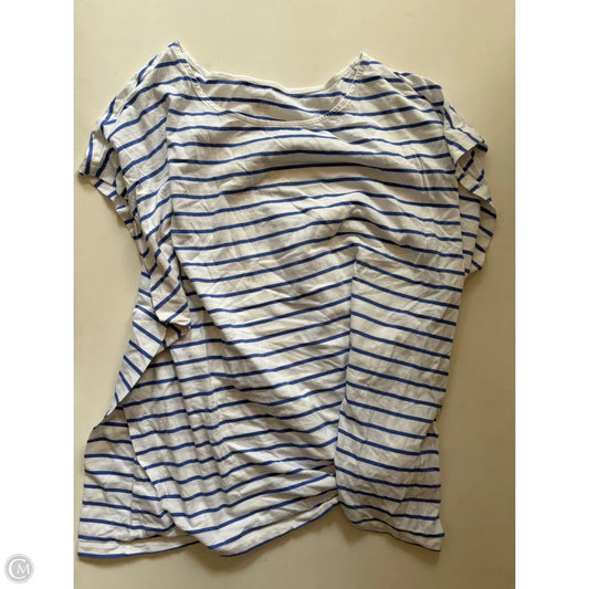 Top Short Sleeve By Lands End In Striped Pattern, Size: 3x