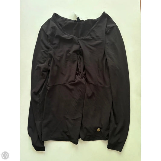 Top Long Sleeve By Adrienne Vittadini In Black, Size: M