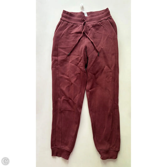 Athletic Pants By Lululemon In Maroon, Size: Xs