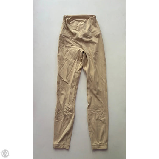 Athletic Leggings By Lululemon In Cream, Size: Xs