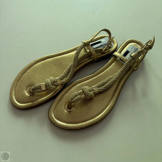 Sandals Designer By Michael Kors In Gold, Size: 11